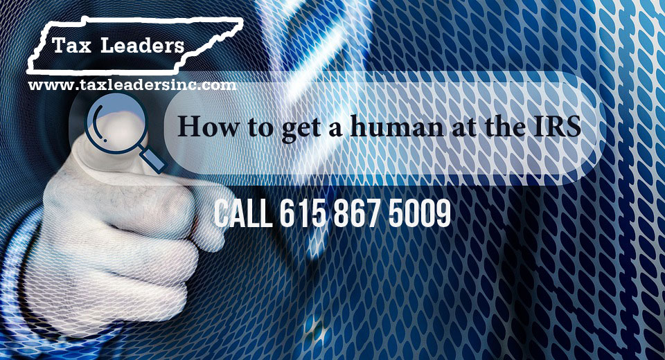 Tax preparation, Immigration services in Middle Tennessee - How to get a human at the IRS | Tax Leaders Inc